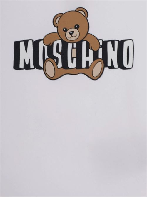 Completo bambina Moschino Baby bianco con t-shirt e shorts MOSCHINO BABY | MBG01OLBA0085010